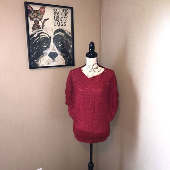 New Directions Weekend Glitter Knit Large - Picture 6 of 10